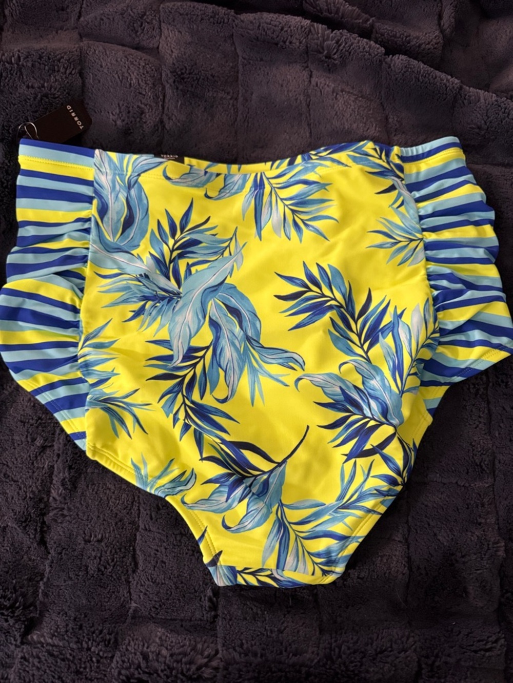 torrid Yellow and Blue Tropical High-Waist Bikini Set - Picture 6 of 6